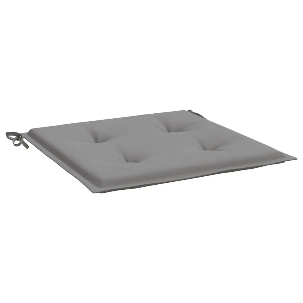 Garden Chair Cushions Grey 40x40x4 cm Oxford Fabric Soft Foam Fibre Filling Non-Slip Ropes 6 Piece Outdoor Patio Seat Pad