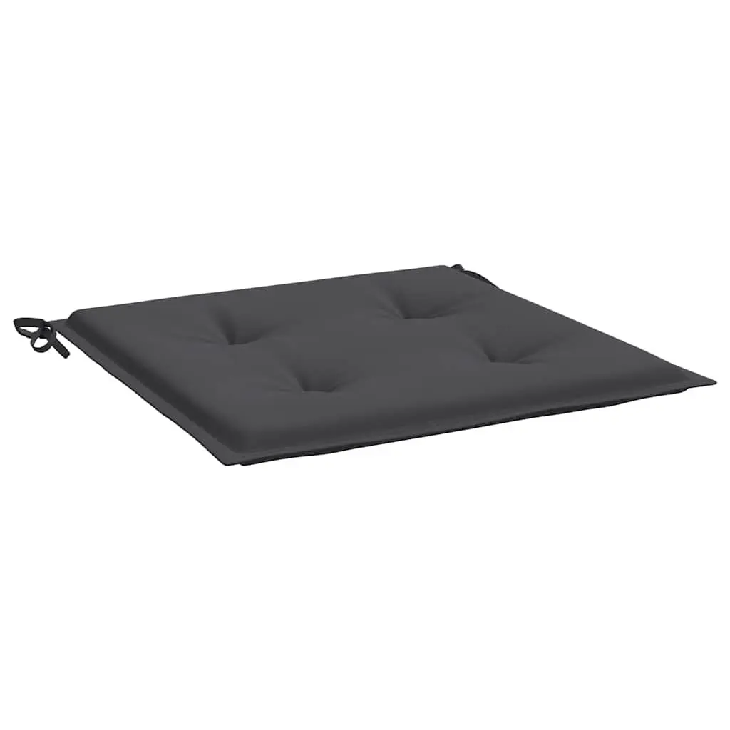 Garden Chair Cushions Anthracite 50 x 50 cm Foam Fibre Filling Non-Slip Ropes Set of 6