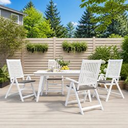 Garden Chair Cushions in Grey - Set of 4 for Your Relaxation
