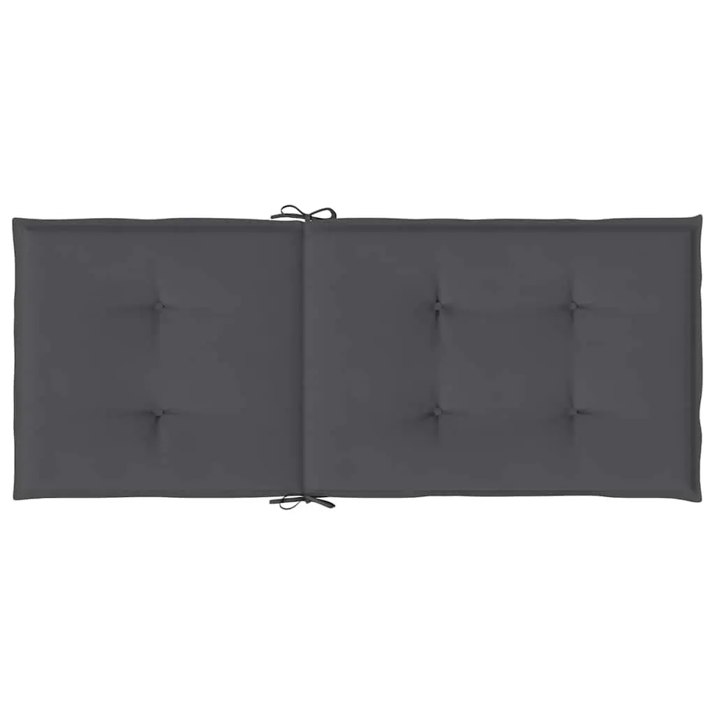 Outdoor Highback Chair Cushions 6 pcs Anthracite Garden Patio Seat Pad