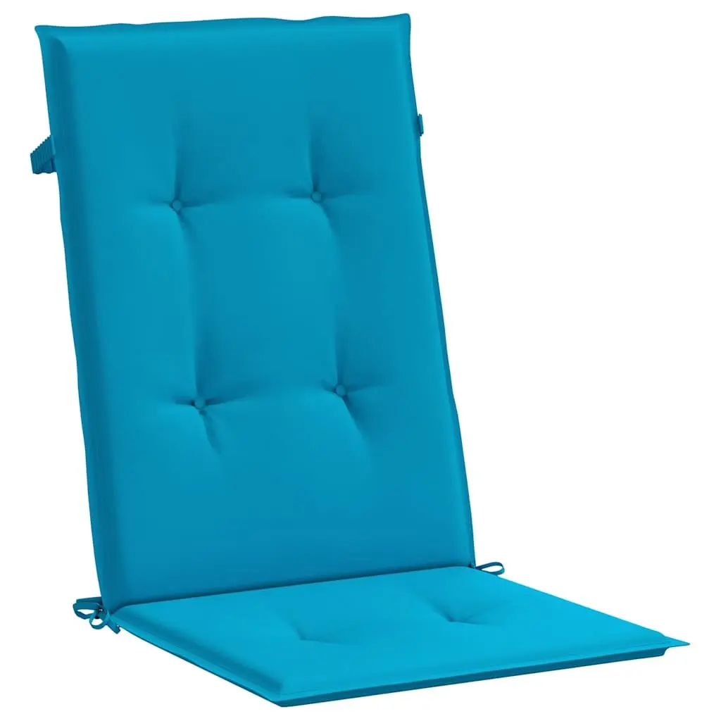 Garden Highback Chair Cushions 6 pcs Blue 120x50x3 cm Outdoor Furniture Pads