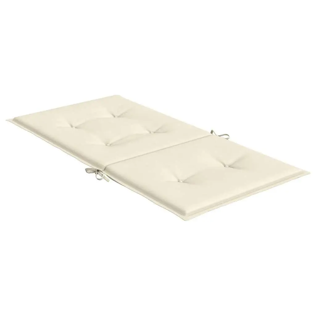6 Piece Outdoor Cream Chair Cushions Lowback Oxford Fabric Foam Fibre Seat Pads for Garden Patio Furniture