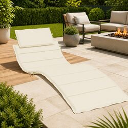 Sun Lounger Cushion Cream 186x58x4cm for Stylish Relaxation