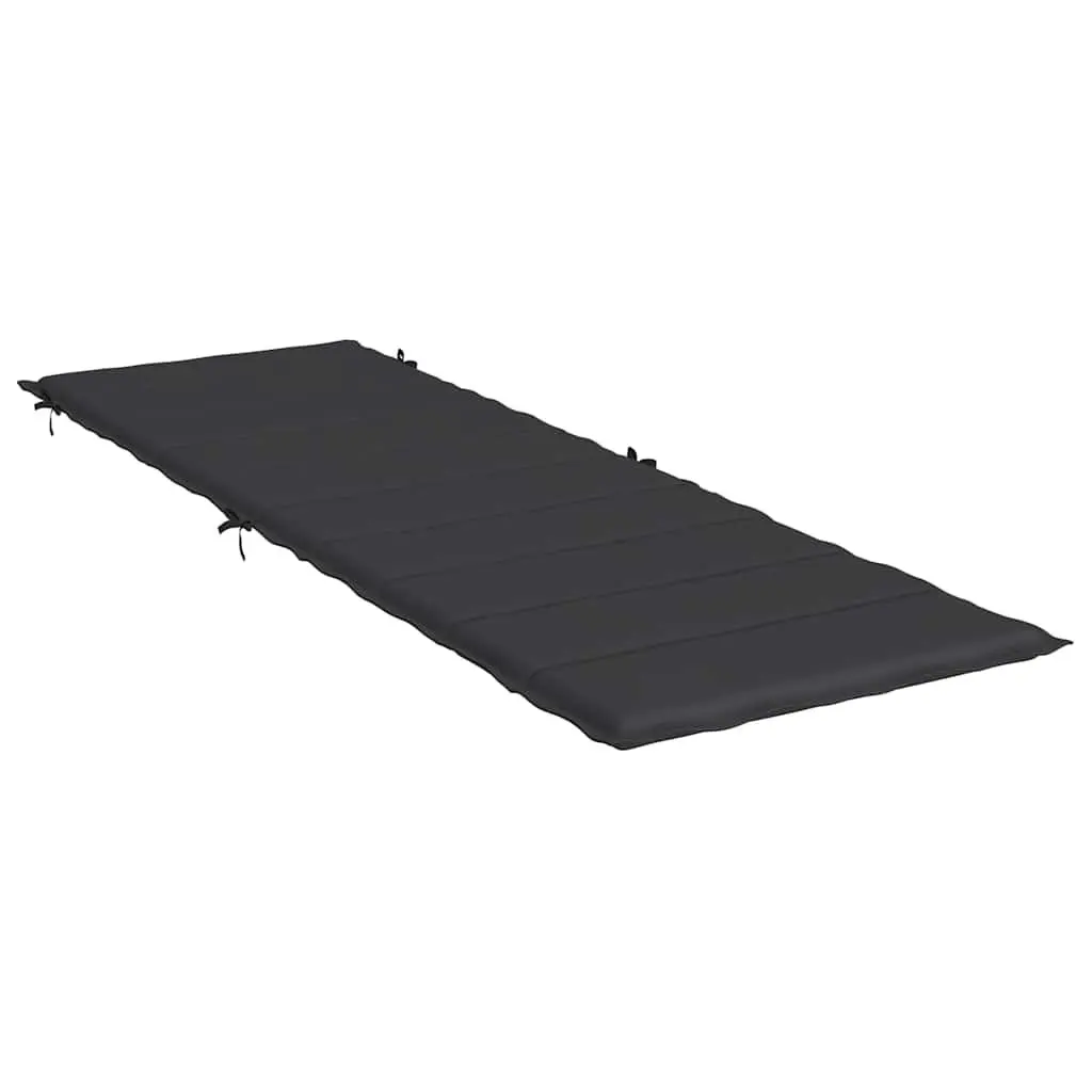 Sun Lounger Cushion Outdoor Chair Pad Garden Patio Seat Oxford Fabric Black