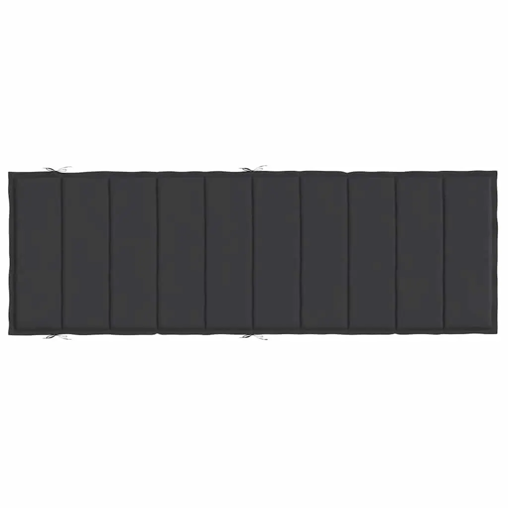 Sun Lounger Cushion Outdoor Chair Pad Garden Patio Seat Oxford Fabric Black