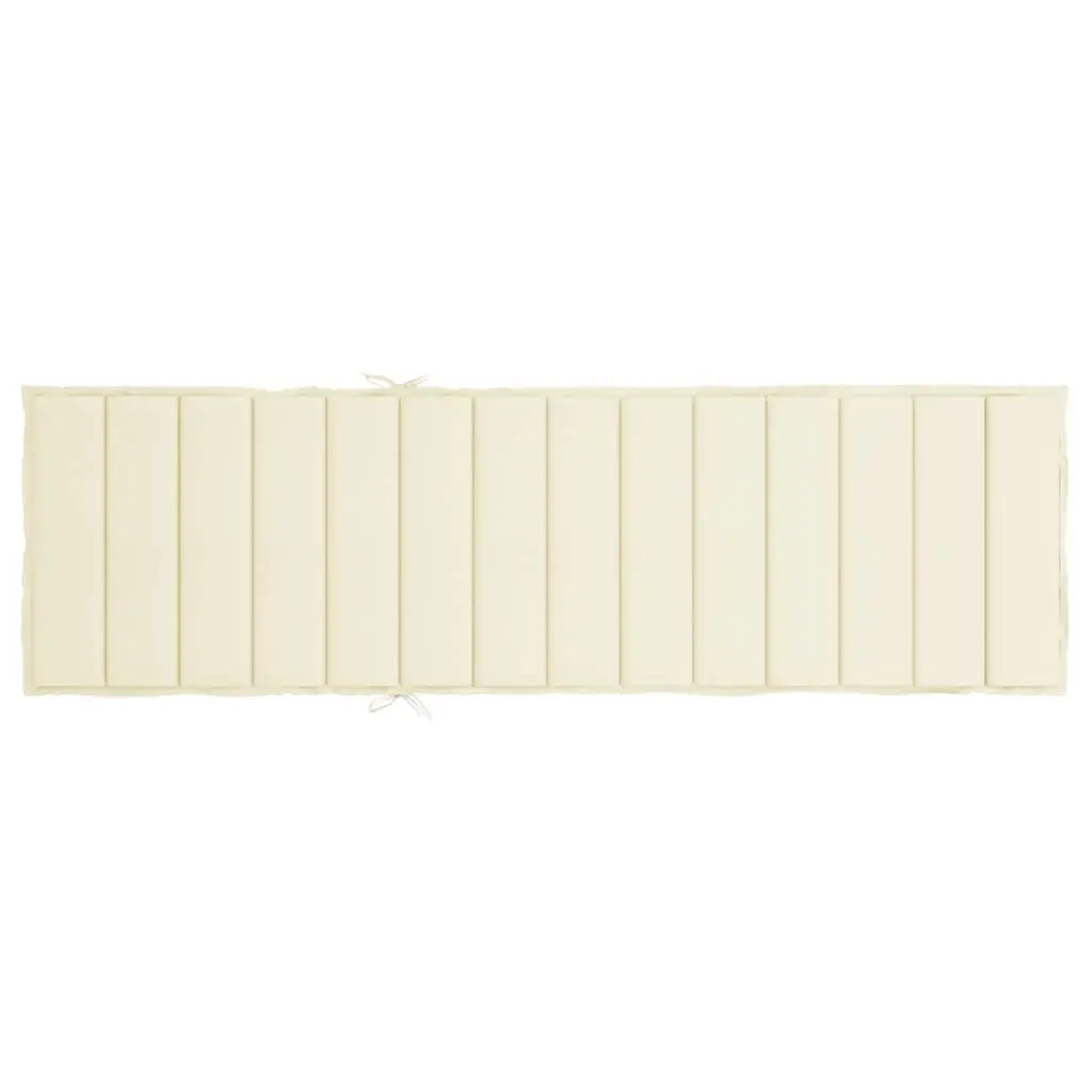 Sun Lounger Cushion Cream Outdoor Garden Patio Chair Pad 200x50x3cm Oxford