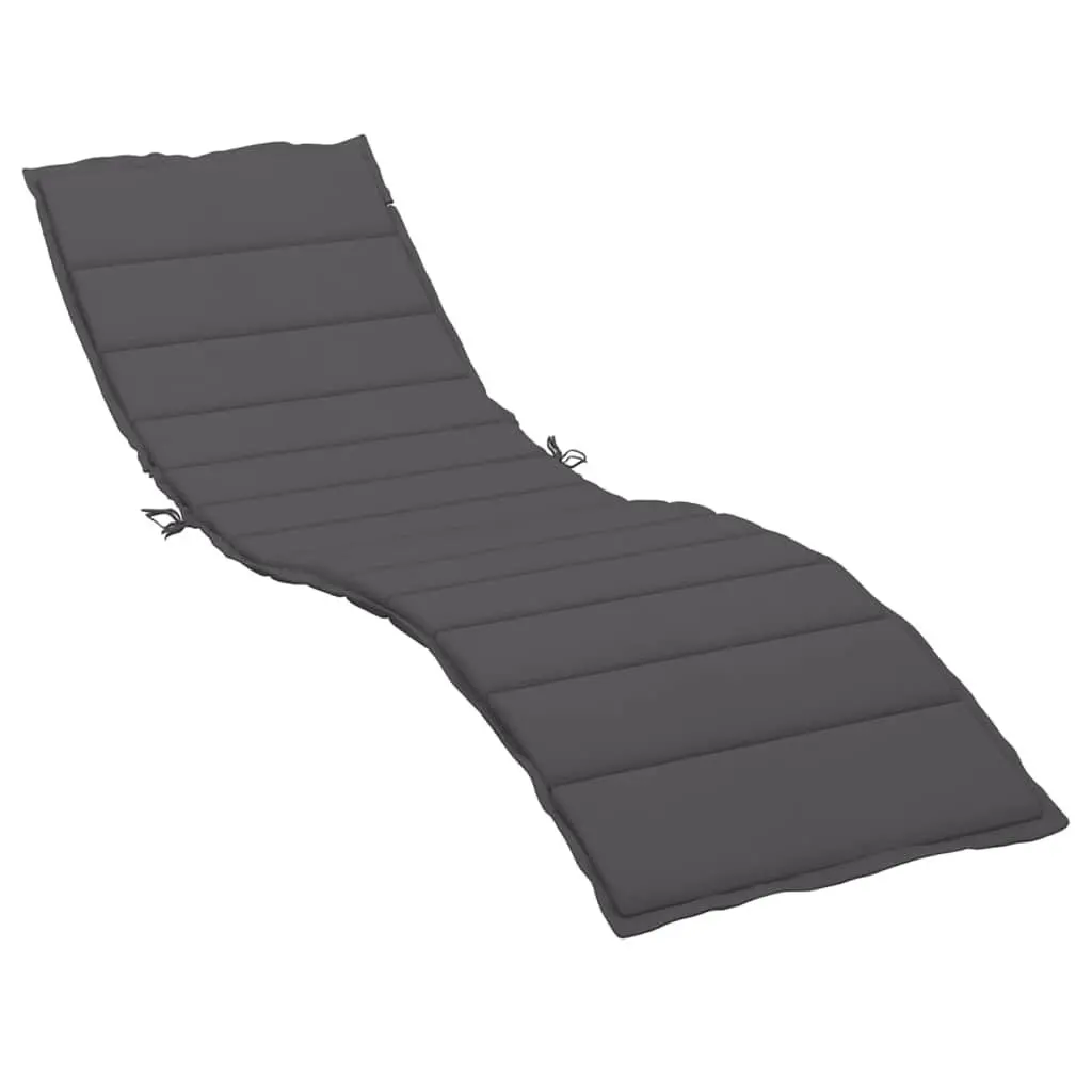 Sun Lounger Cushion Anthracite 200x60x3cm Outdoor Garden Patio Chair Pad