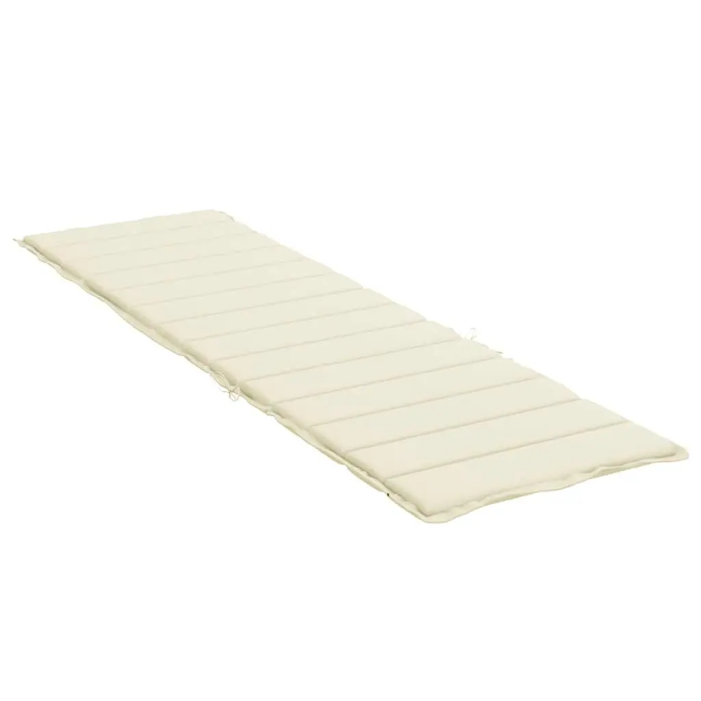 Sun Lounger Cushion Cream Outdoor Garden Patio Chair Pad Seat Cushion 200x60x3cm