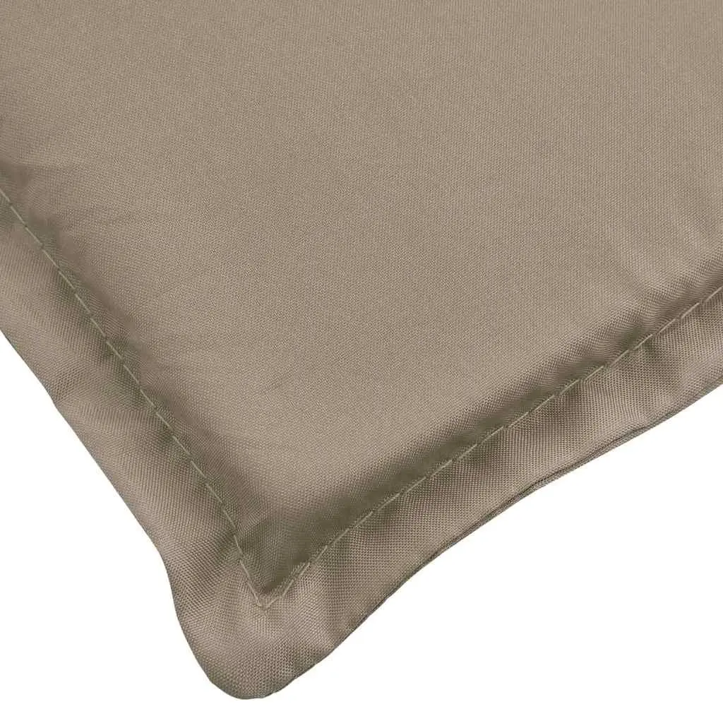 Sun Lounger Cushion Taupe 200 x 60 cm Water-Resistant Oxford Fabric Foam Fibre Filling