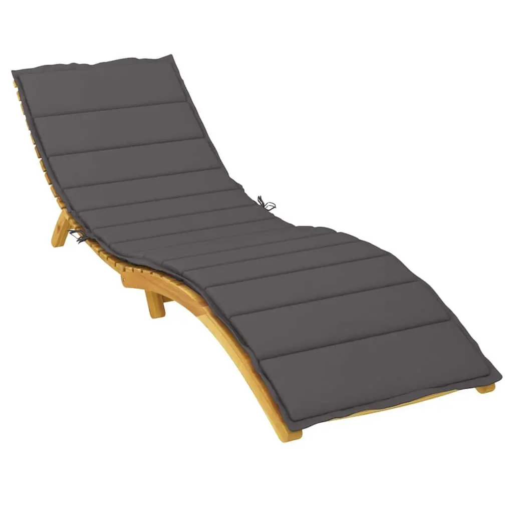 Sun Lounger Cushion Anthracite 200x70x3cm Oxford Fabric Outdoor Garden Pad