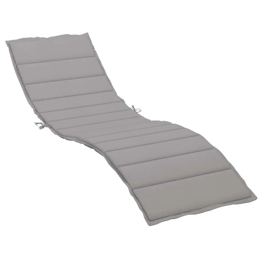 Sun Lounger Cushion Grey Outdoor Garden Patio Chair Pad Water Resistant Oxford