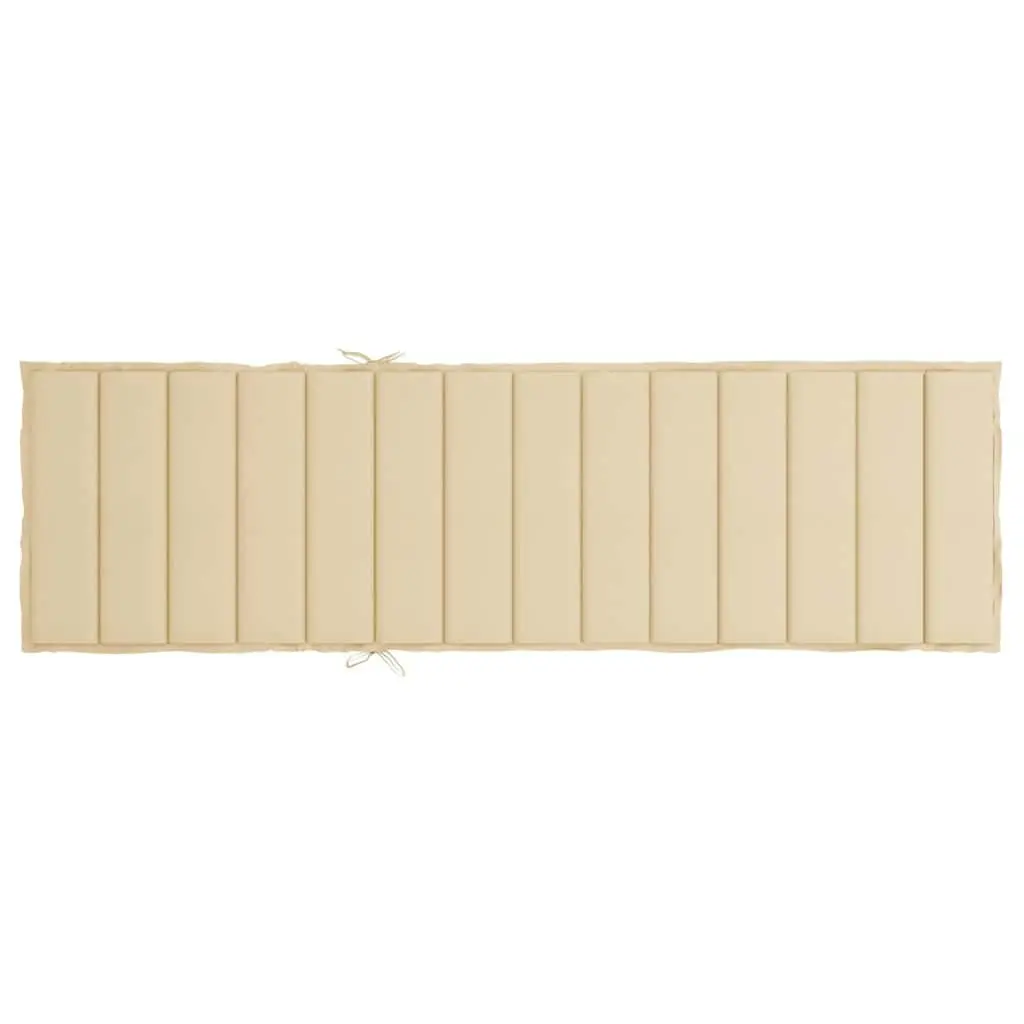 Sun Lounger Cushion Beige Outdoor Garden Patio Chair Pad 200x70x3cm