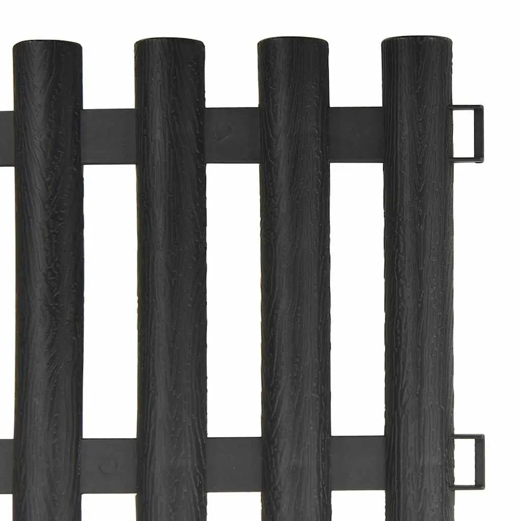 Garden Lawn Edging Borders Anthracite 10m Interconnectable Fencing
