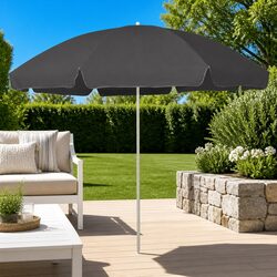 Beach Parasol Outdoor Sunshade Garden Umbrella Tilt Function 300cm Anthracite
