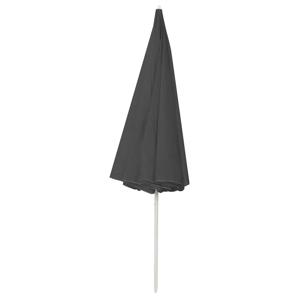 Beach Parasol Anthracite 300cm UV Protective Canopy Tilt Function