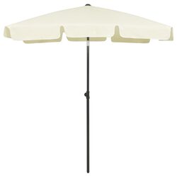 Yellow Beach Parasol with Tilt Function - 180x120 cm