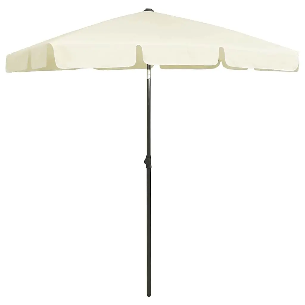 Beach Parasol Yellow 180x120 cm UV Protective Adjustable Tilt Function