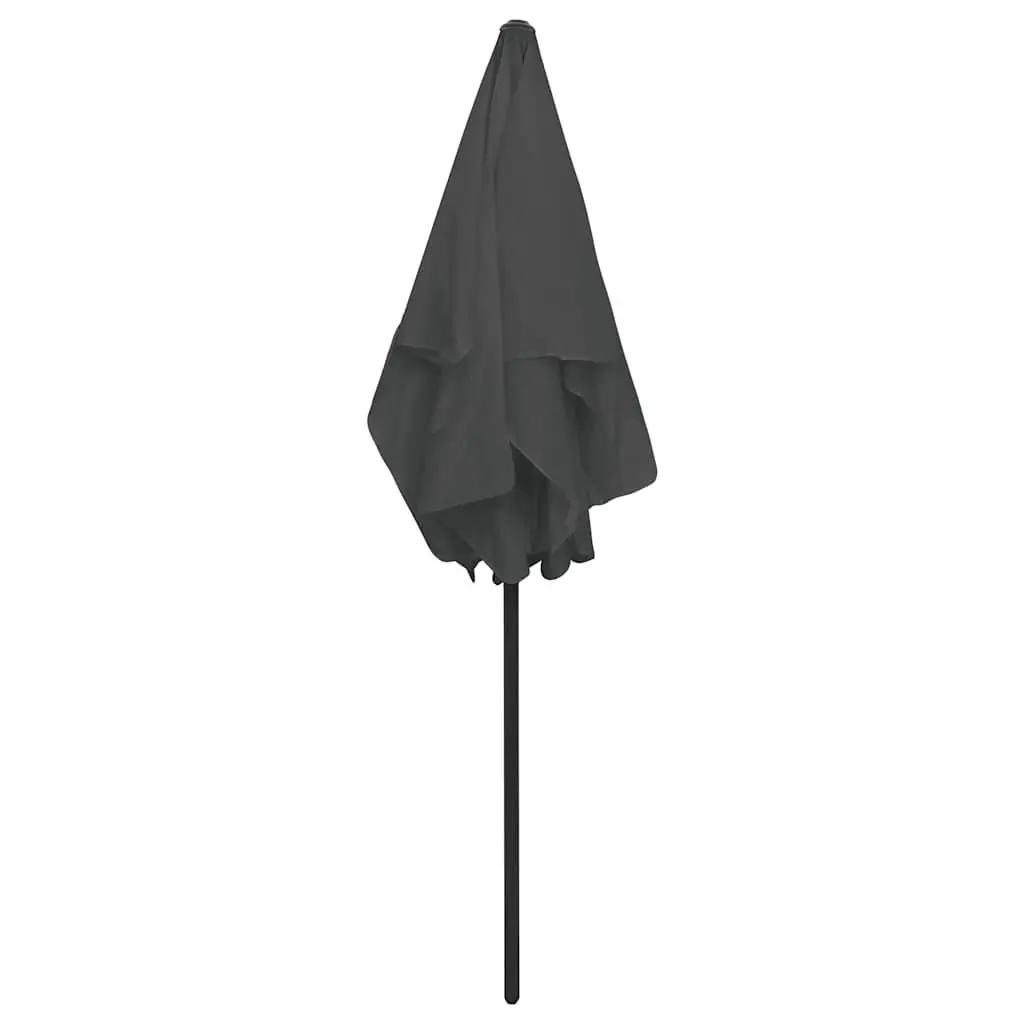 Beach Parasol Anthracite 180x120cm UV Protection Tilt Function