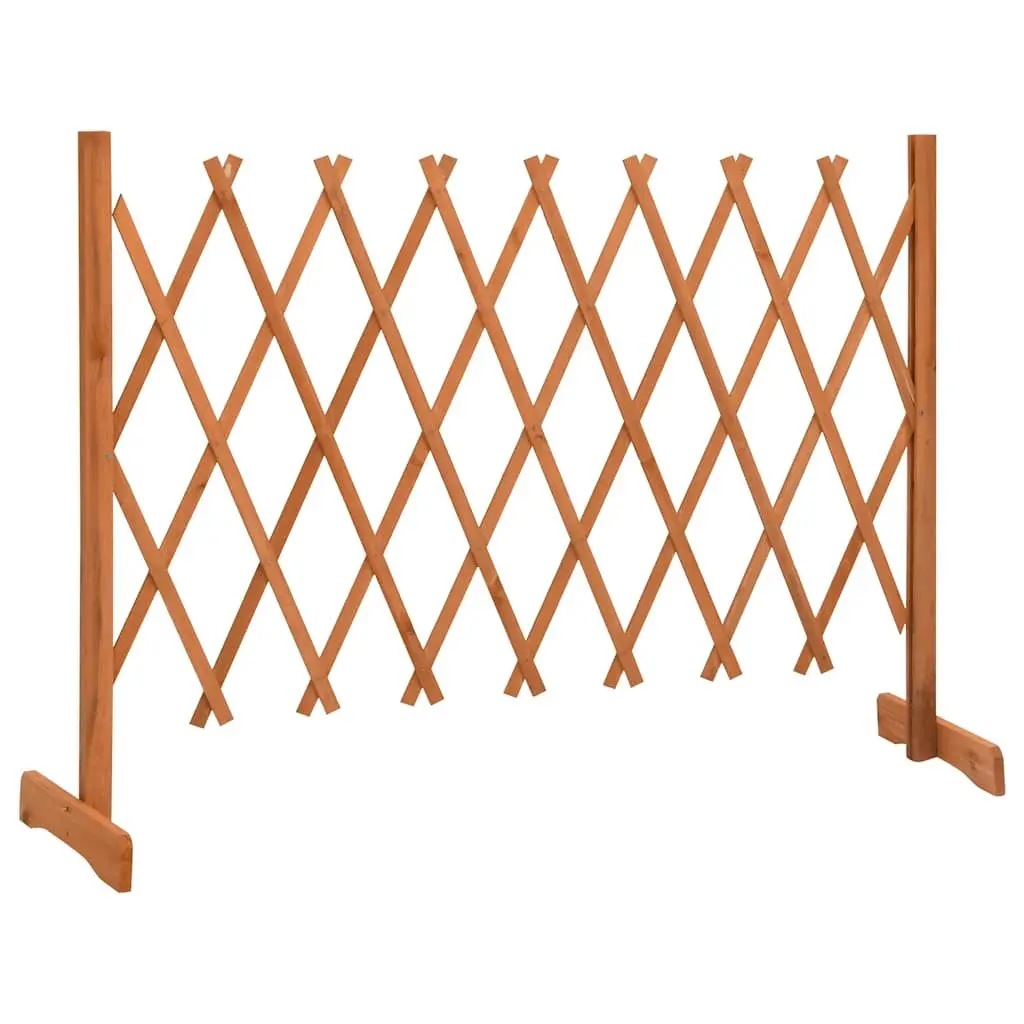 Garden Trellis Fence Panel Orange Expandable Solid Firwood Outdoor Climbing Plant Support