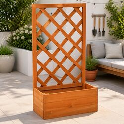 Compact Orange Garden Trellis Planter for Easy Gardening