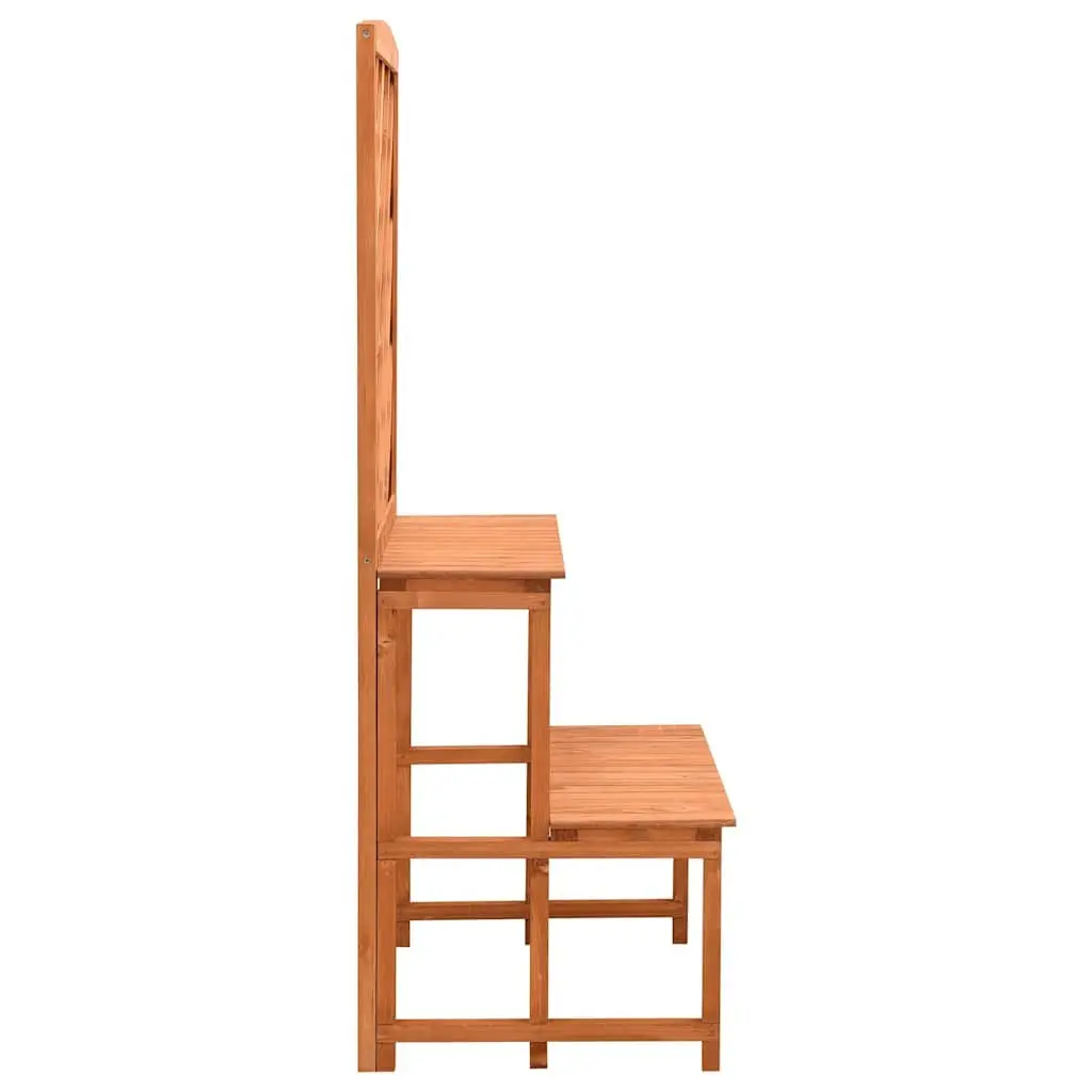 Plant Stand Orange Solid Firwood Two Height Ladder Shelves with Trellis