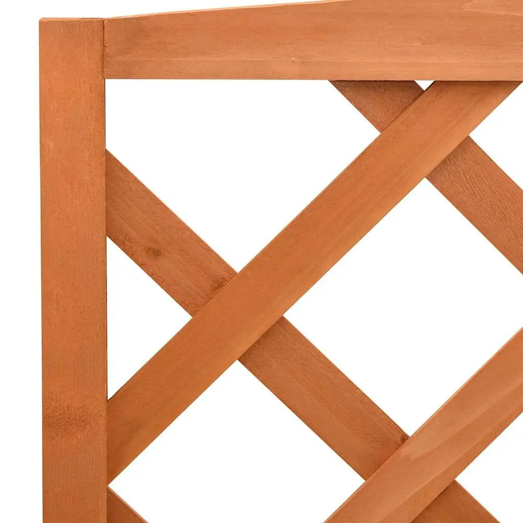 Plant Stand Orange Solid Firwood Two Height Ladder Shelves with Trellis