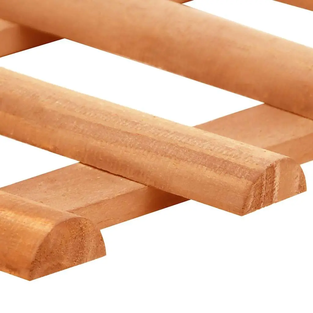 Wooden Garden Borders Edging Orange 10 Piece Solid Firwood Lawn Edge Outdoor Fencing