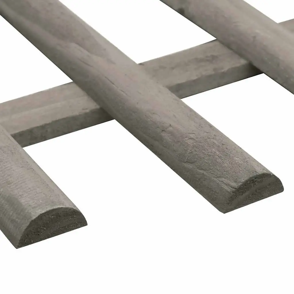 Wooden Garden Edging Borders White 10 Piece Durable Firwood Weather Resistant Outdoor