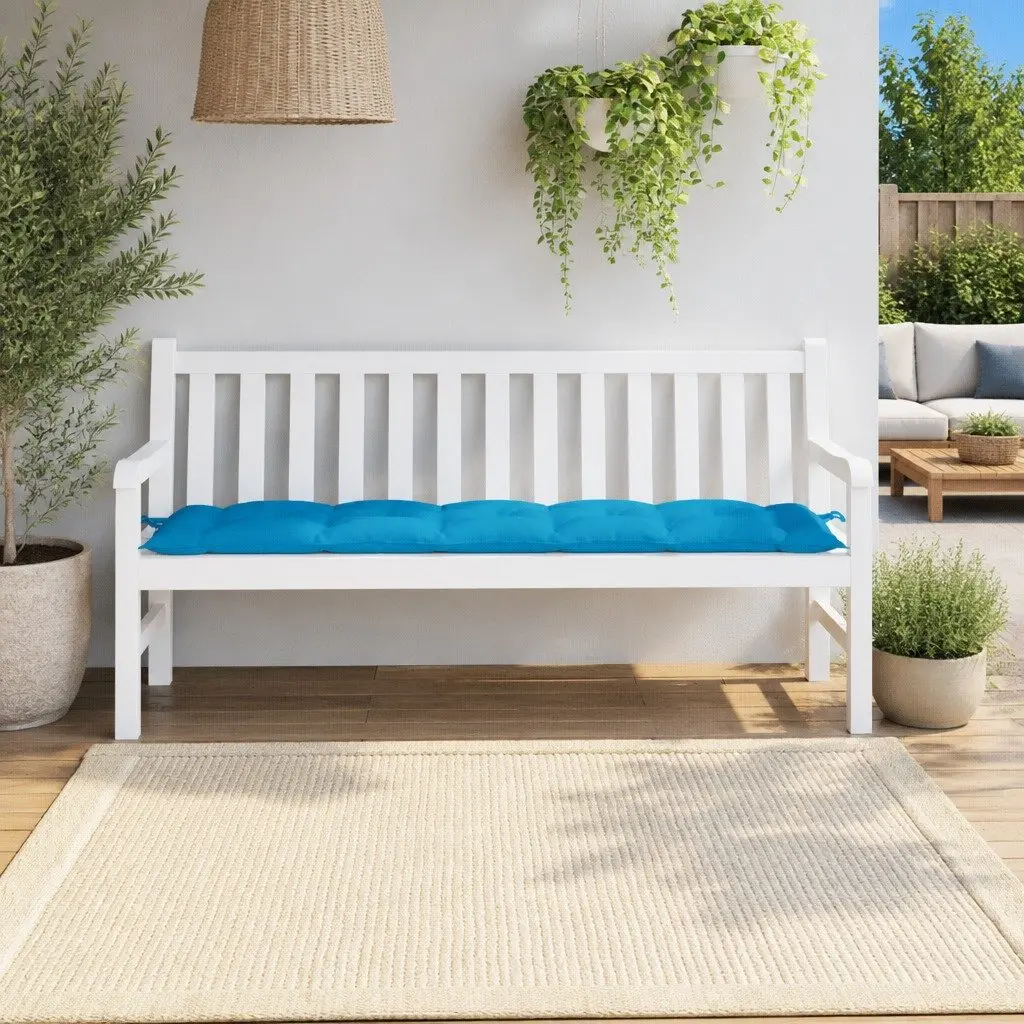 Garden Bench Cushion Blue 180x50x7 cm Outdoor Patio Seat Pad Oxford Fabric