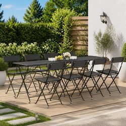 Compact and Stylish Folding Bistro Chairs Set of 8