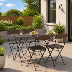 Folding Bistro Chairs, 4-Piece Set