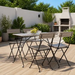 Folding Bistro Chairs Set of 4