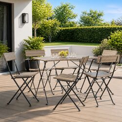 Compact and Reliable Grey Bistro Chairs Set of 6