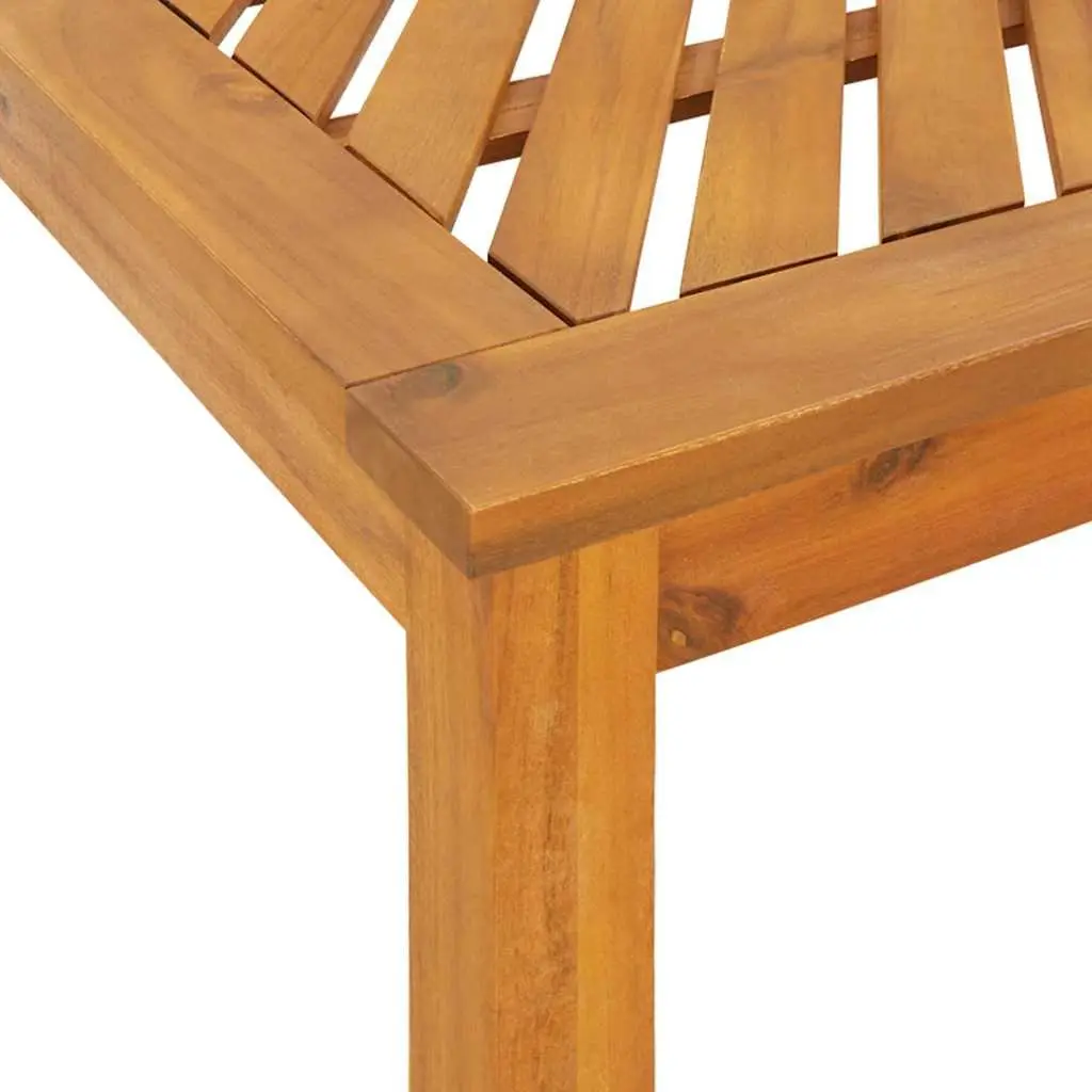 Garden Dining Set 3 Pieces Solid Acacia Wood Outdoor Table Chairs Brown