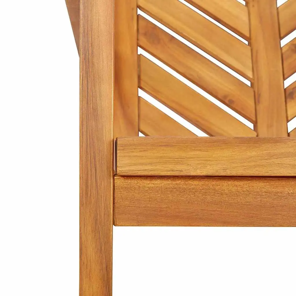 Garden Dining Set 5 Piece Outdoor Table Chairs Solid Acacia Wood Brown