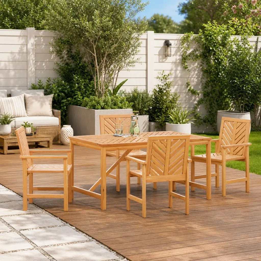 5-Piece Dining Set for Outdoor Spaces