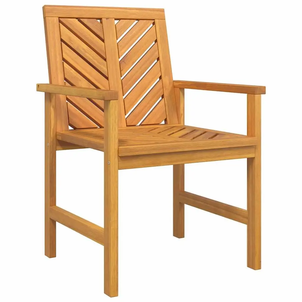 4-Piece Brown Acacia Wood Outdoor Dining Set