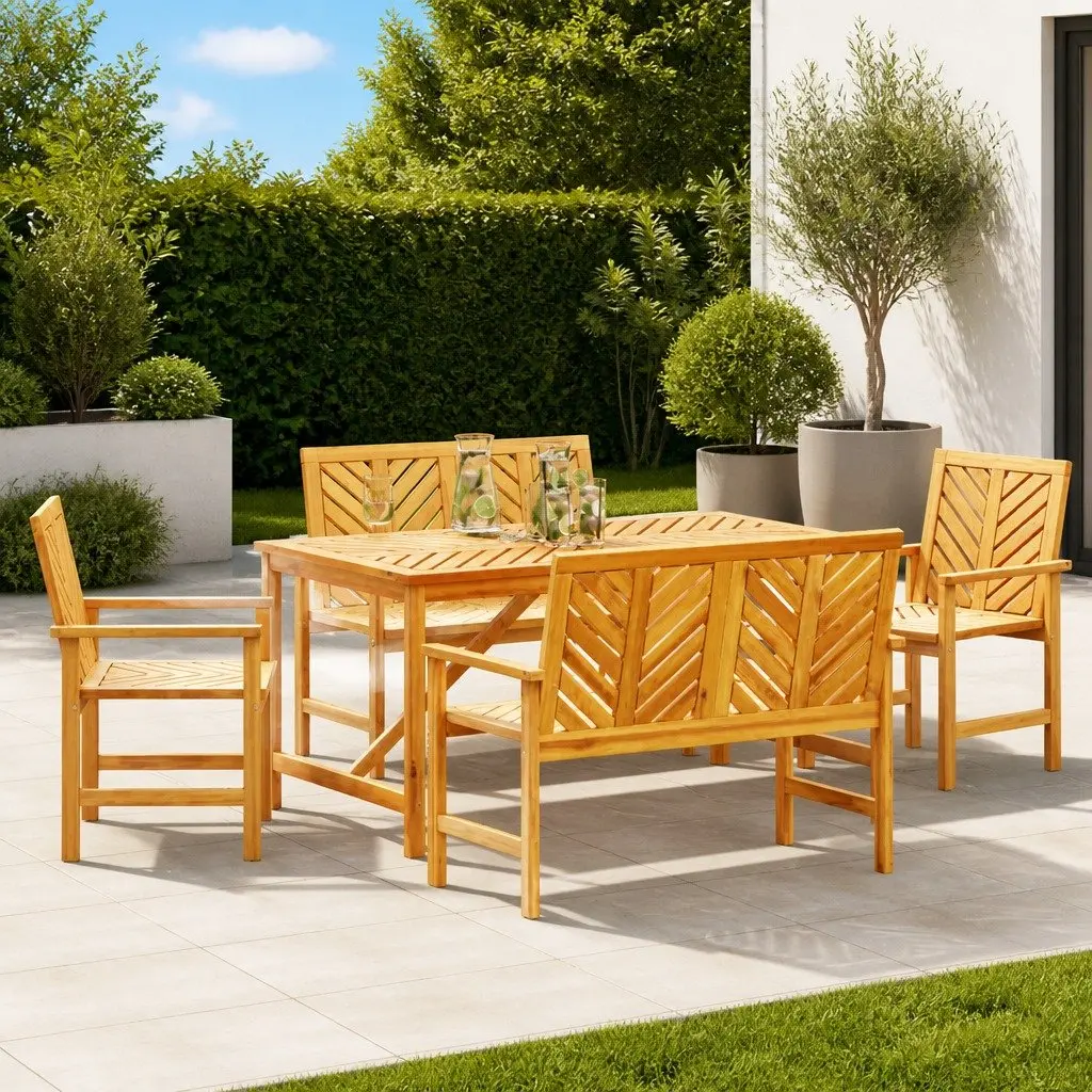 5 Piece Acacia Wood Set