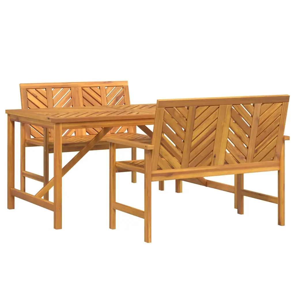 3-Piece Brown Dining Set for Outdoors