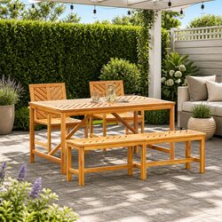 Compact and Sturdy Garden Dining Set for Outdoors