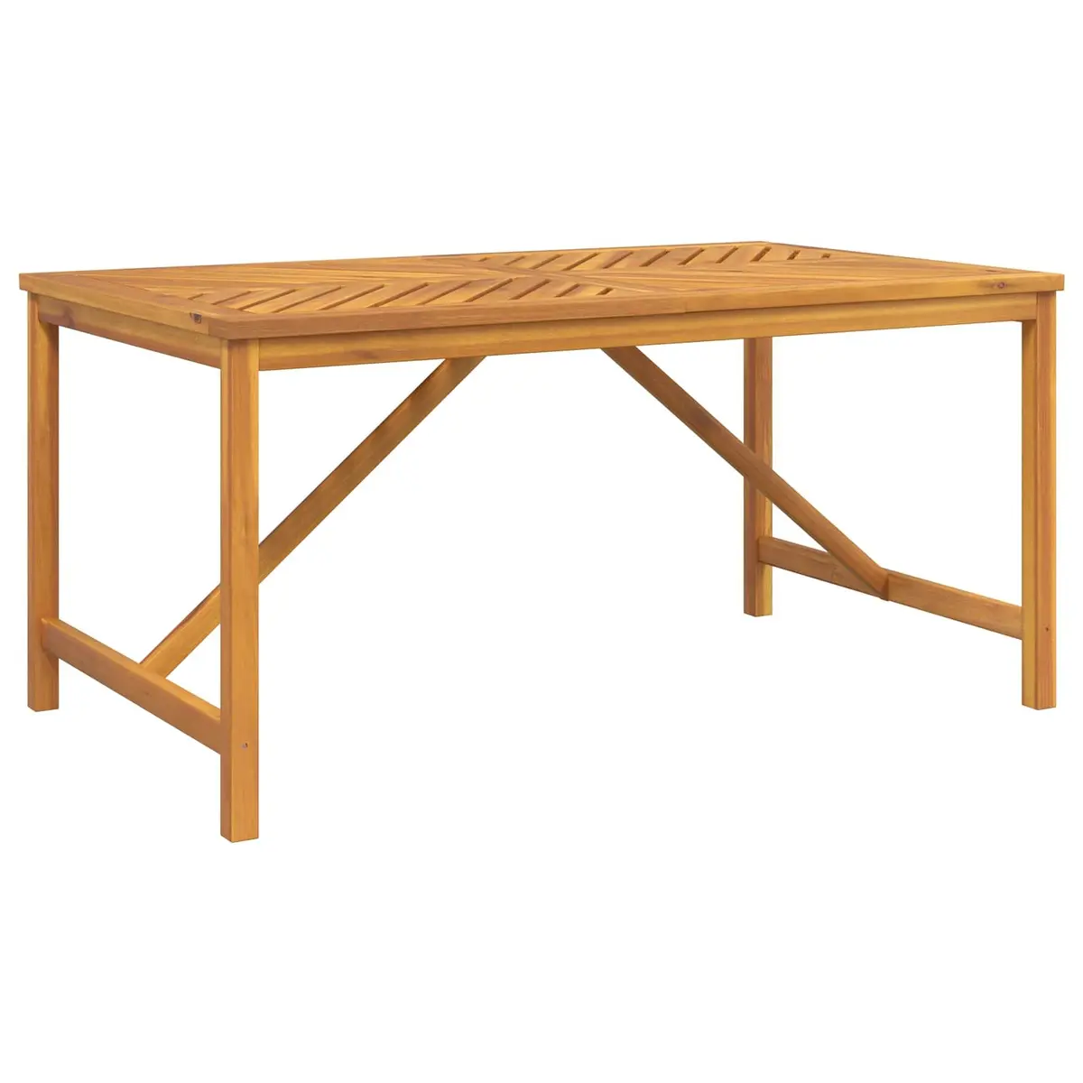 Garden Dining Set Brown 4 Piece Acacia Wood Outdoor Table Chairs