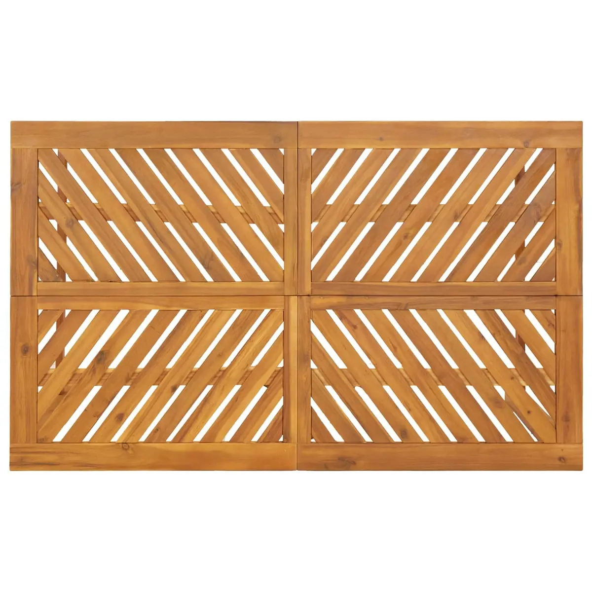 Garden Dining Set Brown 4 Piece Acacia Wood Outdoor Table Chairs
