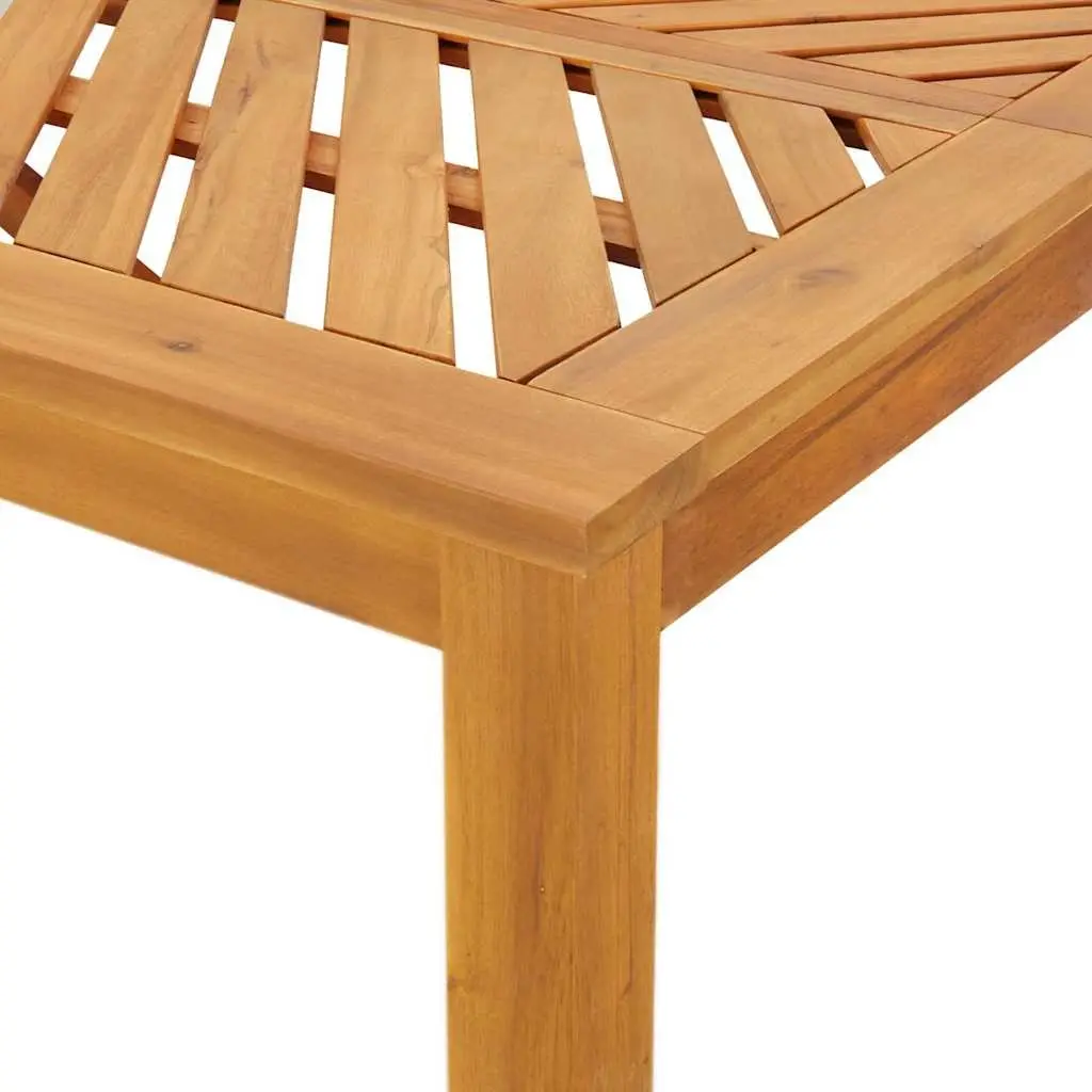 Garden Dining Set 3 Pieces Solid Acacia Wood Outdoor Furniture Brown Table Chair