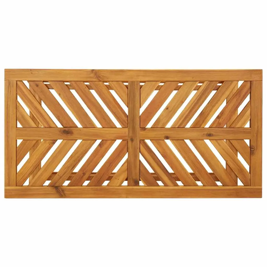 Garden Lounge Set Brown 3 Piece Acacia Wood Outdoor Furniture Patio Sofa
