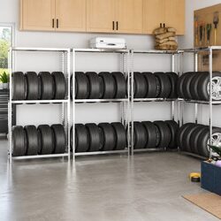 2-Layer Tire Rack for Organized Storage