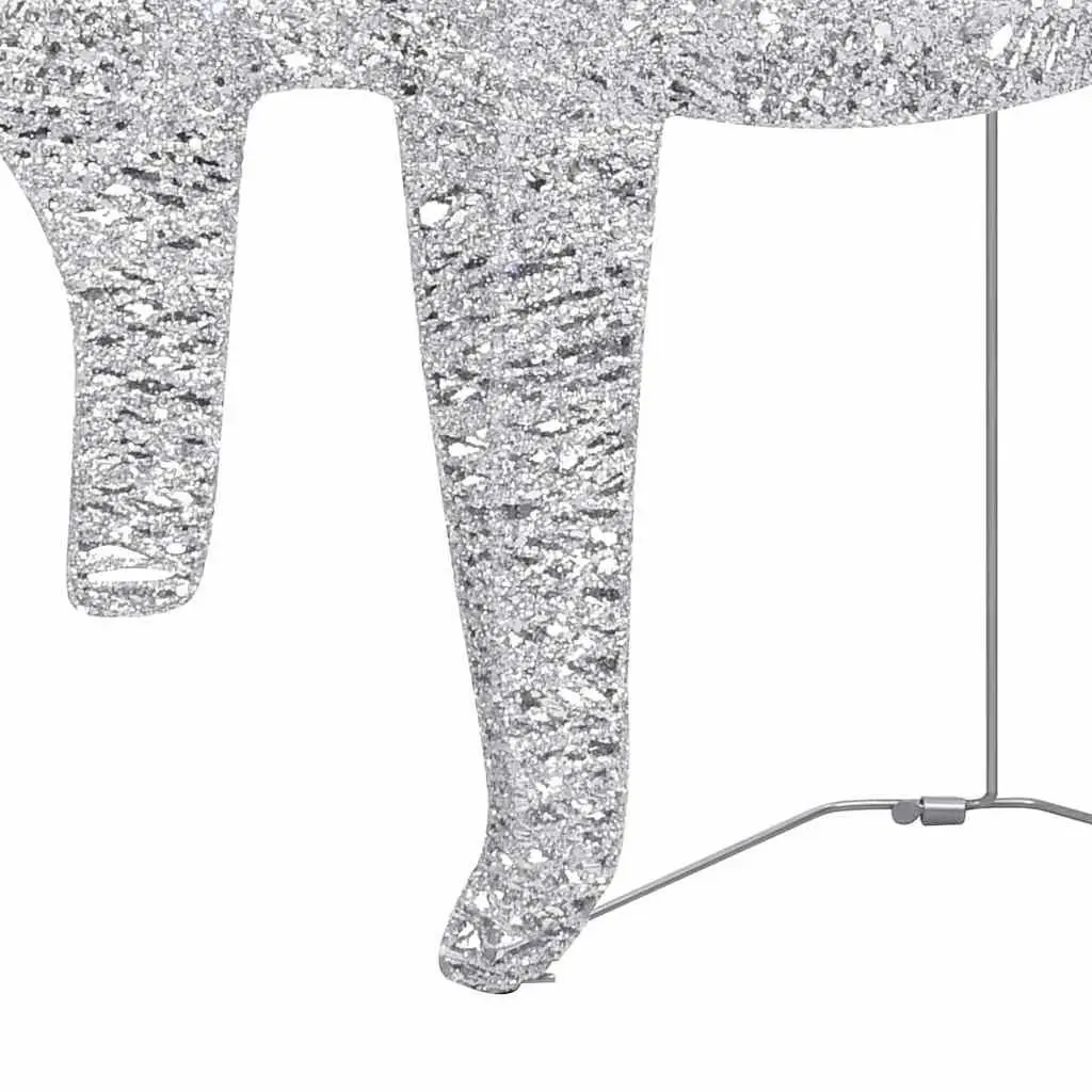 Christmas Reindeer Lights Silver 4 Piece 80 LED Indoor Outdoor Decoration