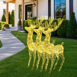 Compact and Beautiful 250 LED Acrylic Reindeer Lights