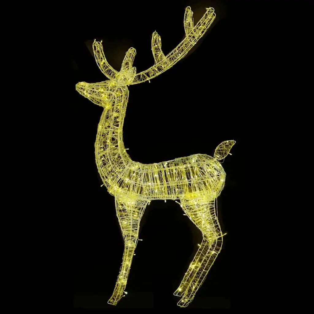 Acrylic Reindeer Lights Warm White 180cm 250 LED Outdoor Garden Decoration 3 Piece