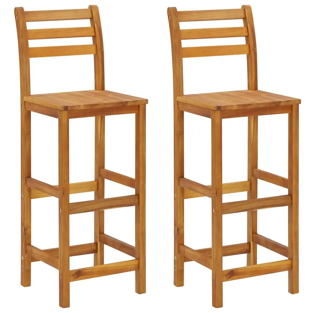 Garden Bar Set 3 Piece Outdoor Patio Furniture Solid Wood Acacia Brown