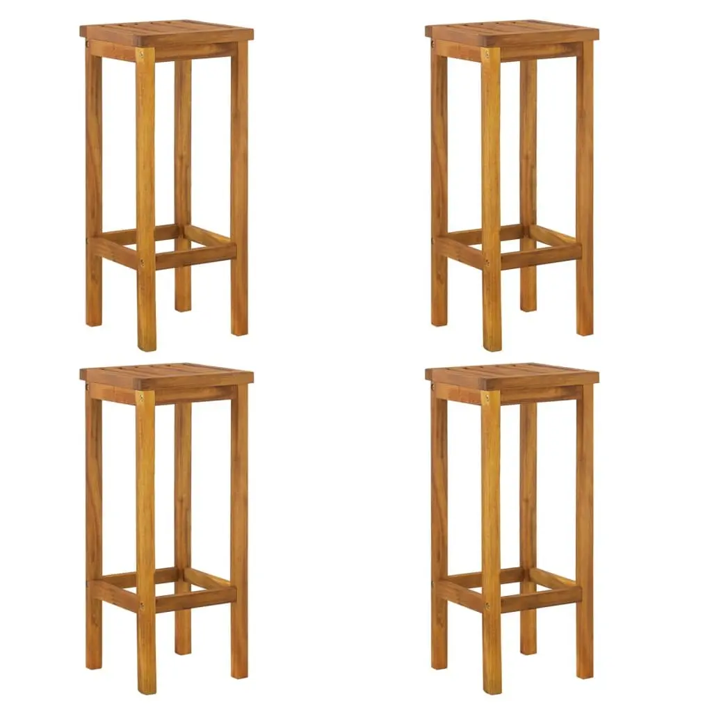 Garden Bar Set 5 Piece Outdoor Furniture Solid Wood Acacia Brown Dining